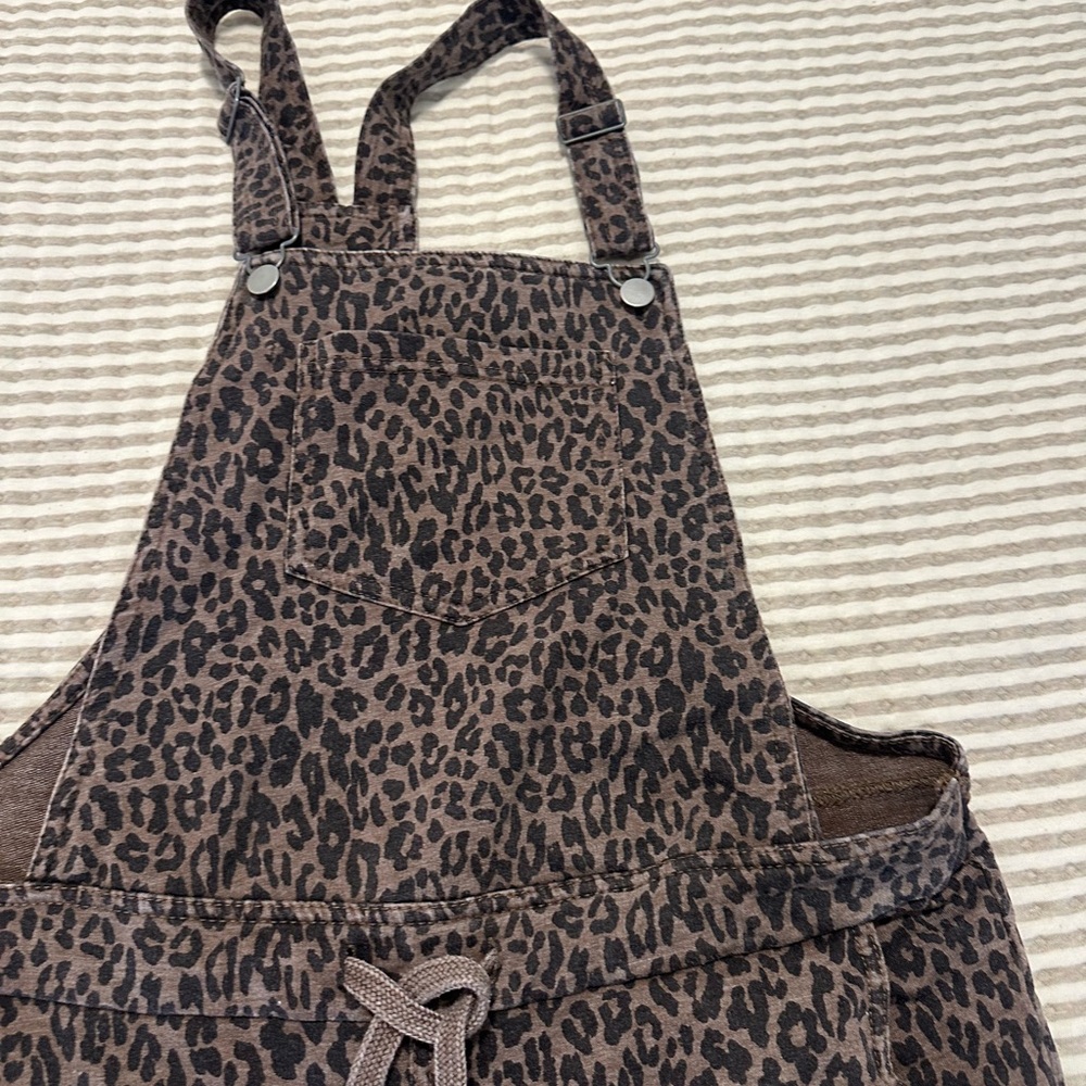 Wallflower Brown Leopard Overalls